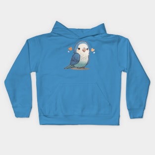 Blue Quaker Parrot Kids Hoodie